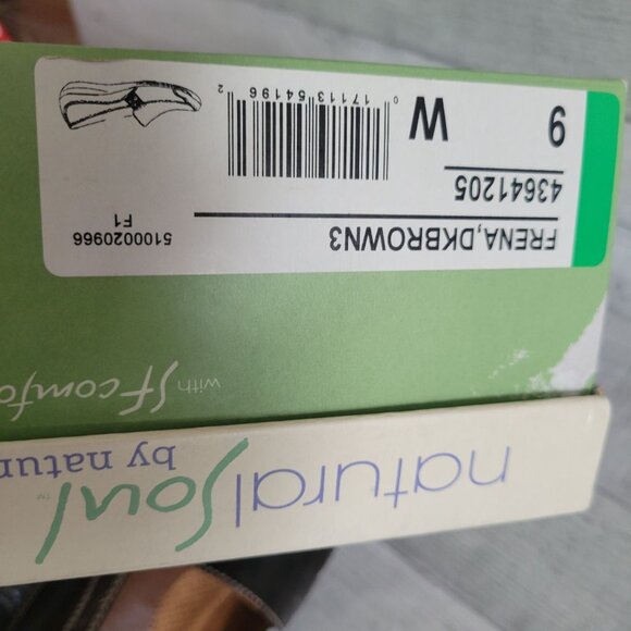 Natural Soul By Naturalizer Womens Brown Crocodile Pattern Slip-On Shoes Size 9W - Picture 6 of 6